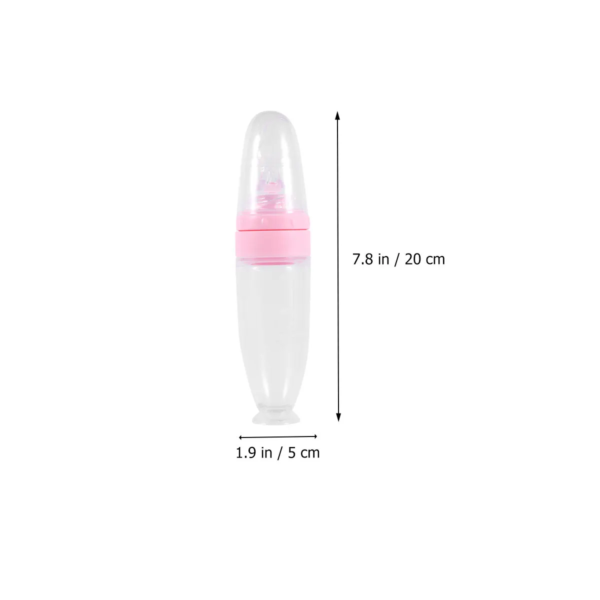 Silicone Feed Squeezing Bottle with Spoon for Babies Pureed Food Cereal Rice Paste Top-Safe Material Easy Control Portion
