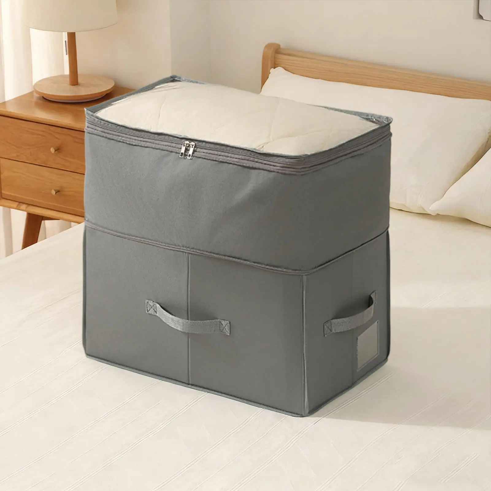 

Under Bed Storage Bags Large Capacity Foldable Dustproof Box Underbed Shoe Storage For Quilts Blankets Seasonal Clothing Bedding