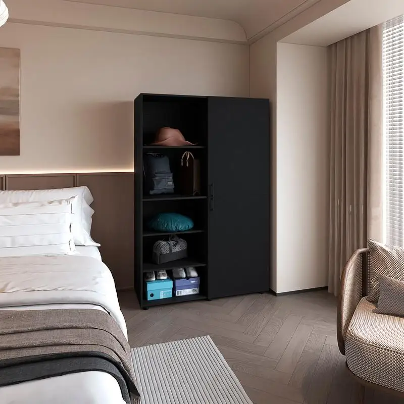 2-Door Wardrobe with Open Storage - Modern and Stylish Design for Bedroom Organization and Efficient Space Utilization
