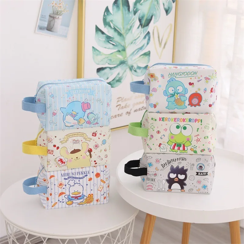 Anime Sanrios Cinnamoroll Kuromi moja melodia Hello Kitty torebka urocza Organizer na kosmetyki kreskówka torba na materiały piśmienne prezent dla przyjaciela