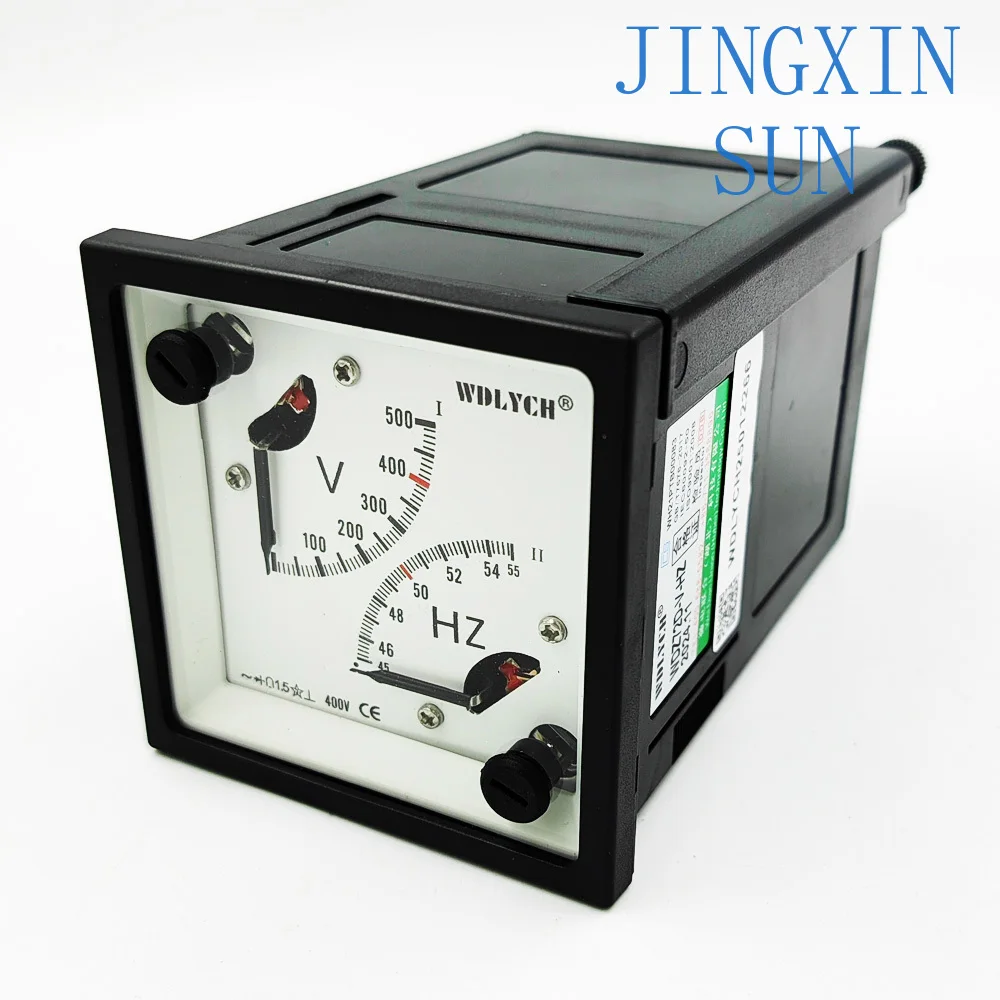 custom 1.5 precision voltage and frequency dual 2-pointer analog panel meter for generator switch panel WDZ72-D-V-HZ
