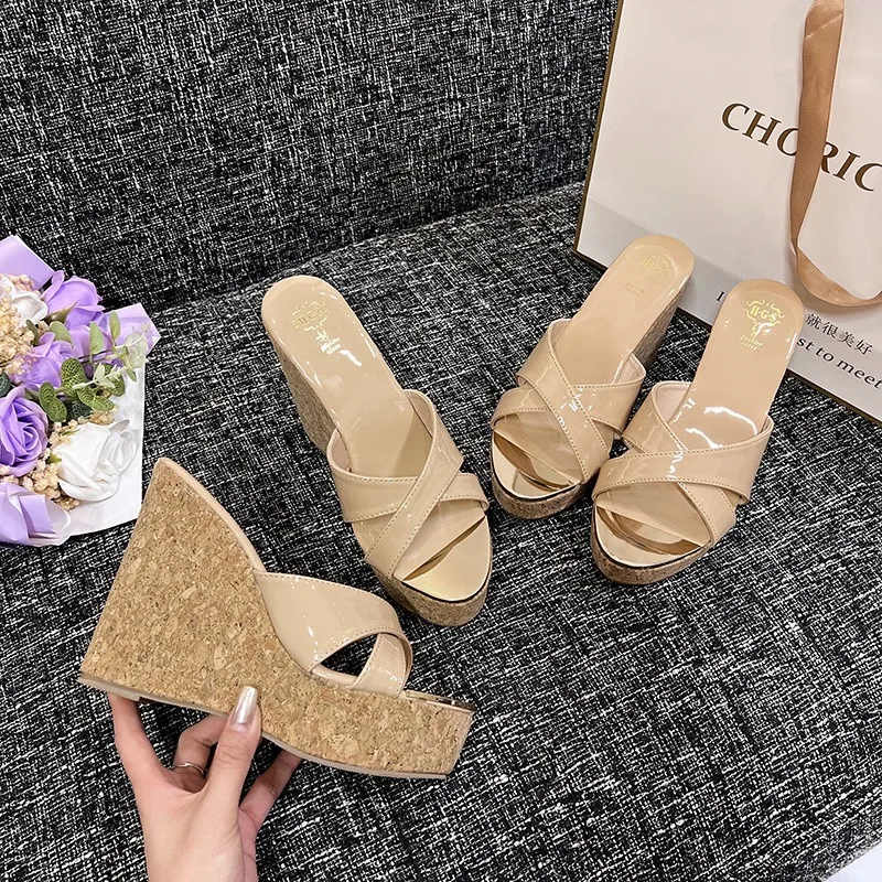 

Women's Shoes High Quality Fashion Slippers Summer New Designer Shoes for Women Brand Wedge Sandals High Heels Zapatos De Mujer