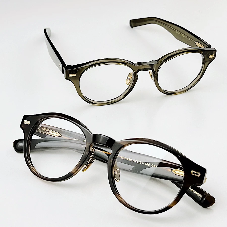 

Classic Retro Round Glasses Frame Men Top Quality Acetate Trendy Eyeglasses for Women Handmade Vintage Thick Frame Eyewear