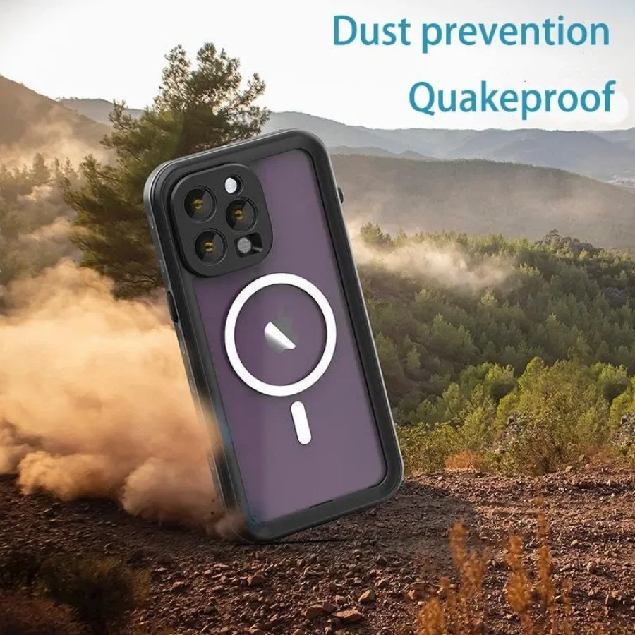 IP68 حافظة هاتف مقاومة للماء لهاتف آيفون 16 15Plus 14 13 17Pro Max مقاومة للثلوج والغبار والصدمات غطاء حماية تحت الماء #5