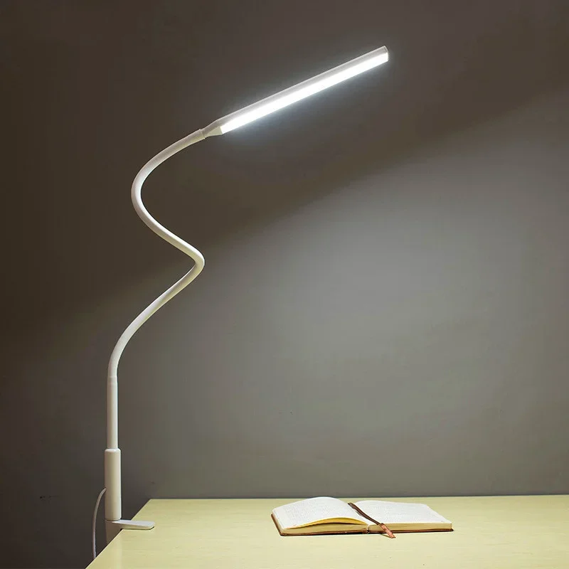 

Long Arm Table Lamp Clip Office Desk Lamp 64LEDs USB Light 3 Color x5 Dimable Level Eye Protection Adjustable Study Light