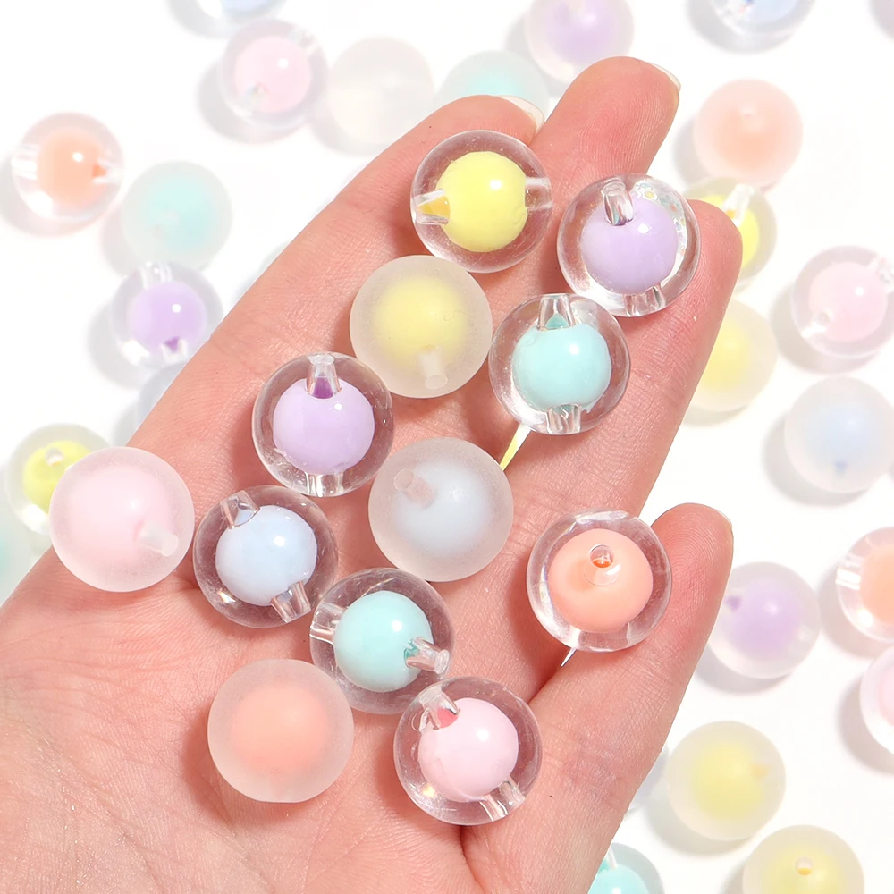 

Acrylic transparent beads mixed color beads in beads loose beads for Hair Jewelry Making DIY Bracelet Necklace Chain Accessories