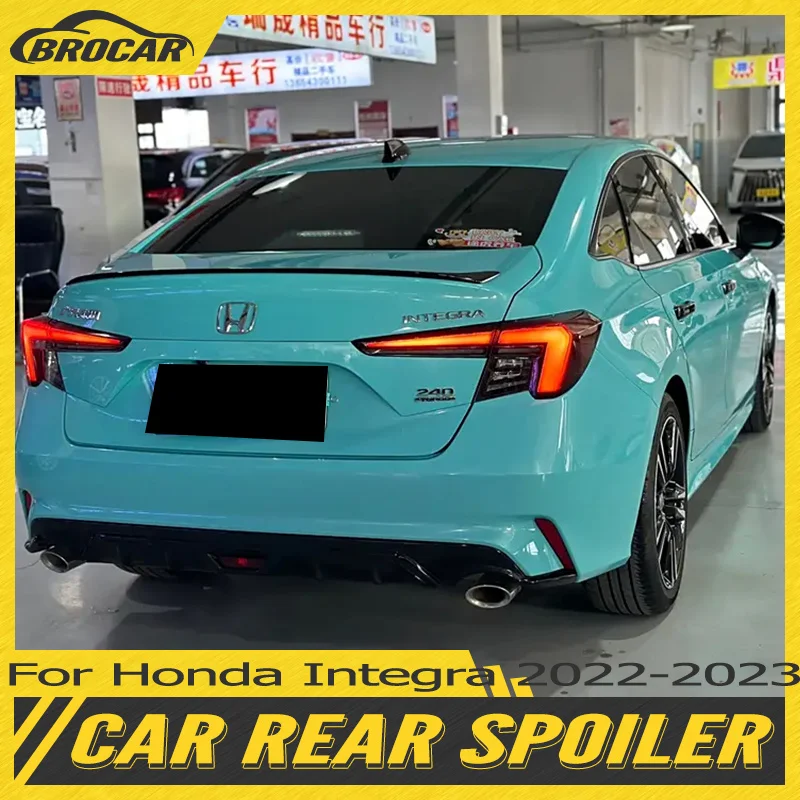 For Honda Integra Trunk Spoiler 2022 2023 High Quality ABS Plastic Unpainted Color Rear Spoiler INTEGRA Trunk Boot Wing Spoiler