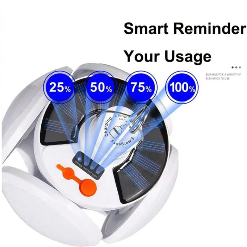 充電式で防水性のあるポータブルLED懐中電灯,キャンプ,アウトドア,釣り,ハイキング,緊急,折りたたみ式,1個