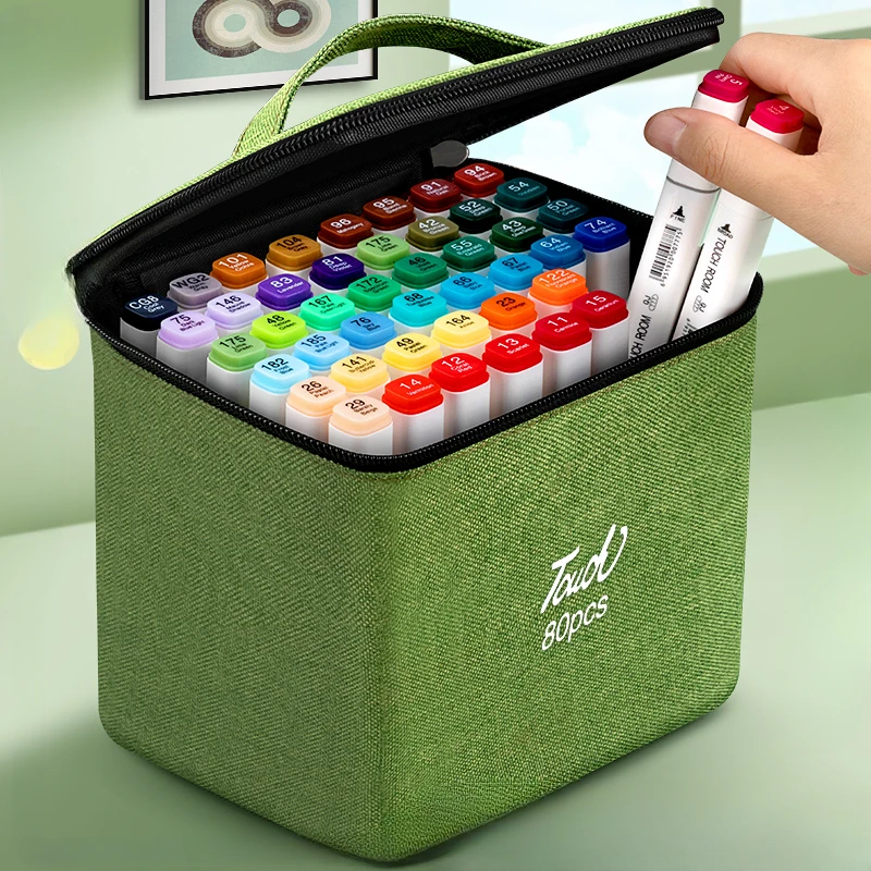 Large-capacity Pencil Case Stationery Box Girls' Style Markers Storage Pen Bag Morandi Color 24/36/48/60/80 Grid Pen Pouch