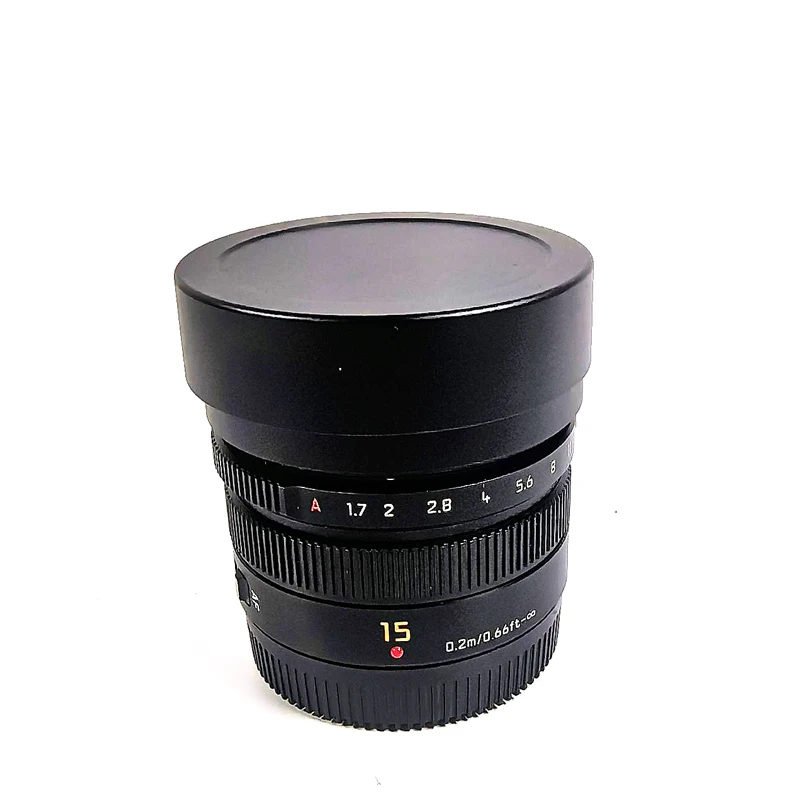 Metal Bayonet Square Len hood for Panasonic LUMIX G LEICA DG SUMMILUX 15mm /F1.7 ASPH Comes With Metal Cap