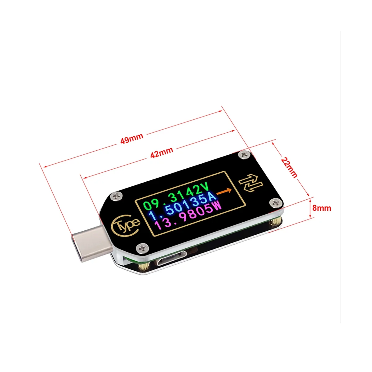 Rd Tc66 Type-C Pd Trigger USB Voltmeter Ammeter Voltage 2 Way Current Meter Multimeter Pd Charger Battery USB Tester1