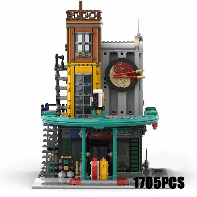 

Moc строительные блоки модульный вид на улицу АЗС технические кирпичи DIY сборка строительные игрушки для детей праздничные подарки