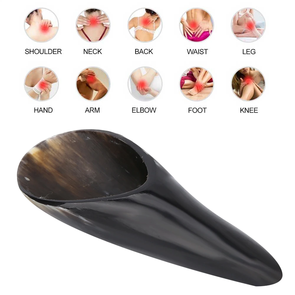 Body Guasha Scraping Tool Gua Sha Tool Ox Horn Scraping Board Body Acupuncture Massage Neck Muscle Pain Relief 15-20CM