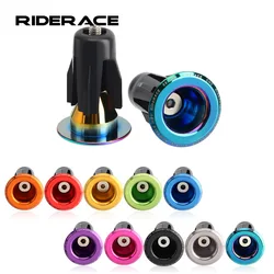 Alumínio Alloy Handlebar End Cap, Mountain Bike Handle Bar Grips, End Plugs, bicicleta Lock, guidão Acessório, MTB, 1 Par