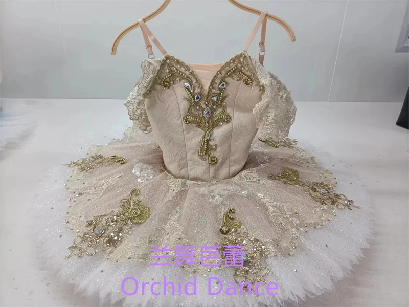 Fine Pattern High Quality Professional Custom Size Classical Adult Girls Golden Bird Ballet Tutu Costumes