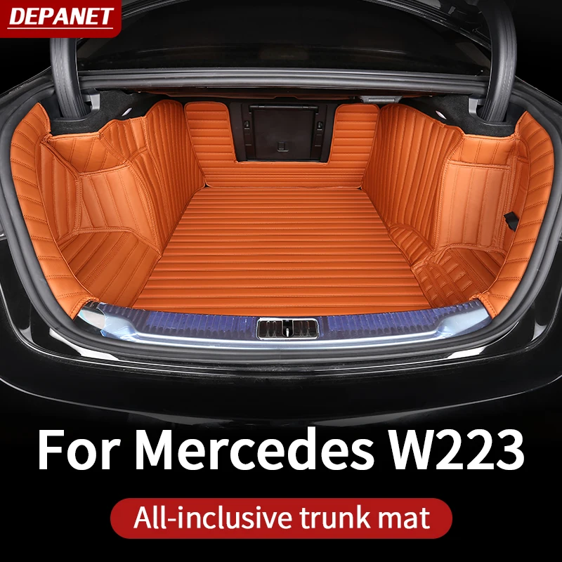 trunk mat  for Mercedes Long axis w223 S series class 2021 ~2024 benz s w223 covers trim S400 S450 S550 amg supplies accessories