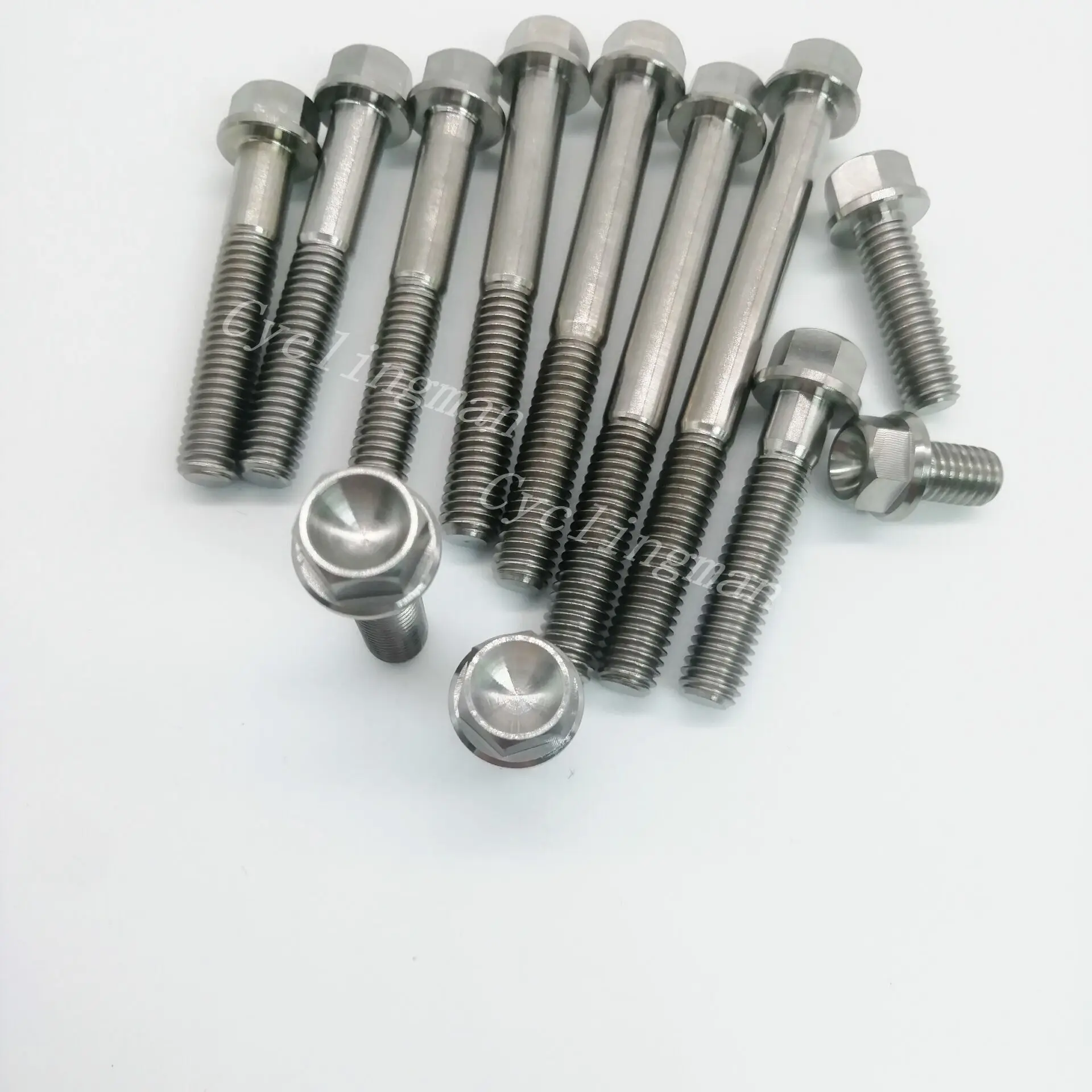 1pc Titanium Ti 10 15 20 25 30 35 40 45 50 55 60 65mm M6 Hex Head Flange Bolt Fastener Cycling Screws