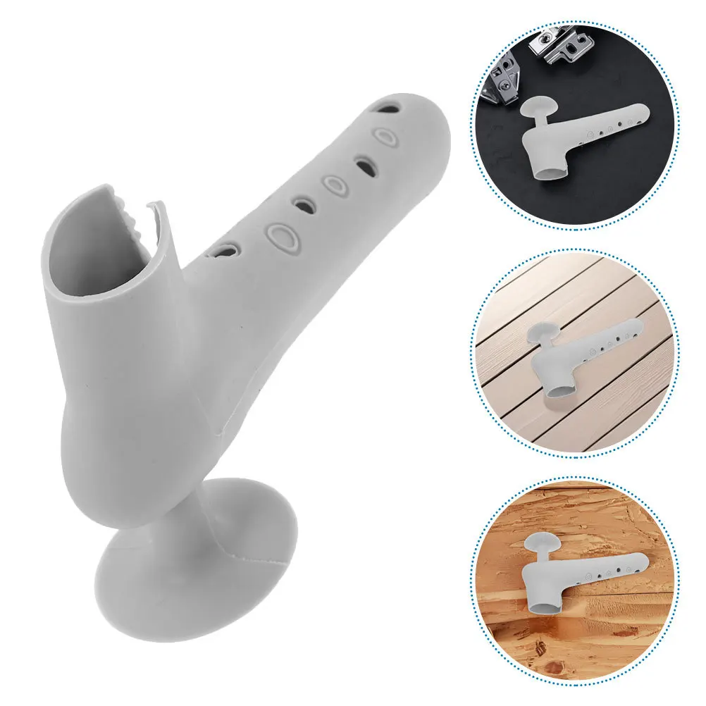 

6pcs Door Handle Sleeve With Suction Cup Thick Silicone Door Knob Cover For Kids Baby Safety Wall Protector Grey Cabinet