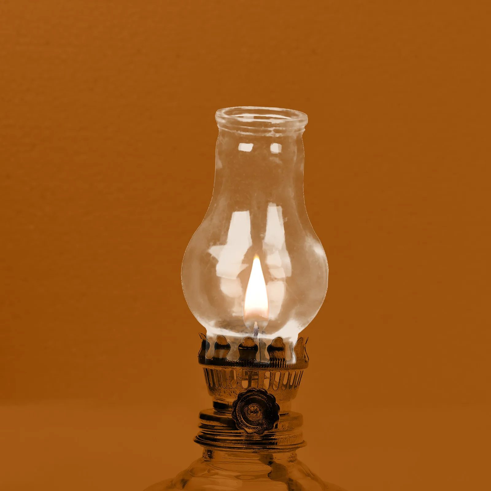 Glass Oil Lamp Shade Clear Transparent Windproof Design High Durability Light Transmission for Oil Lamp Chimney Replacement