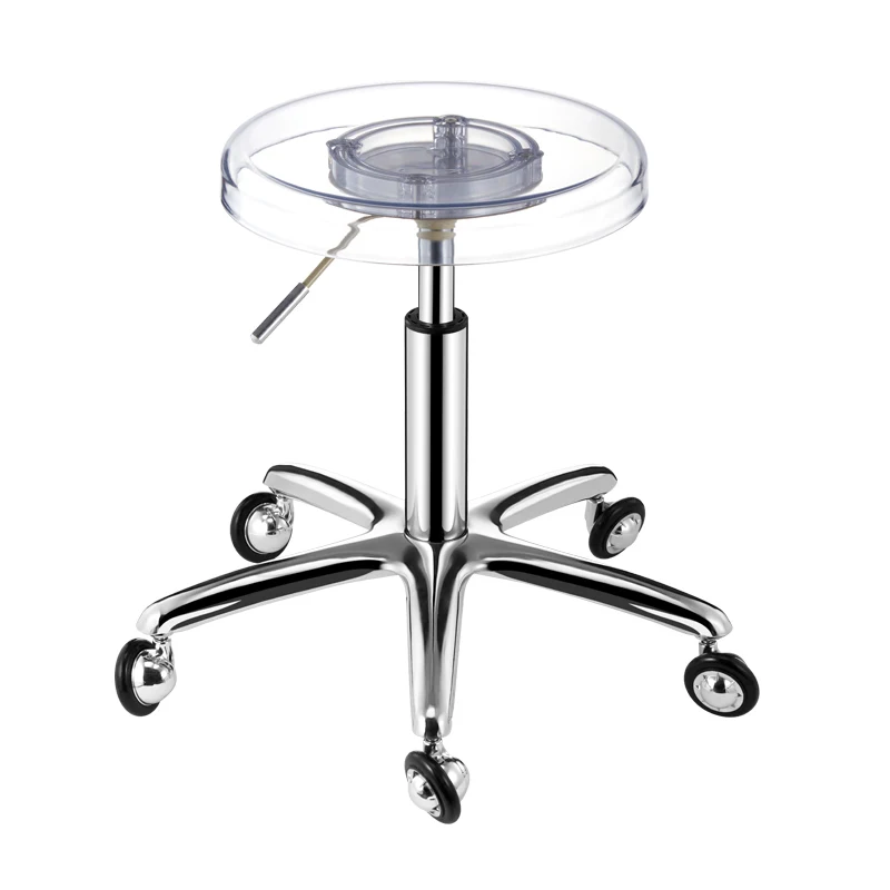 

Wheels Acrylic Bar Stool Design Plastic Adjustable Transparent Bar Stool Salon Office Cadeira Giratoria Restaurant Furniture