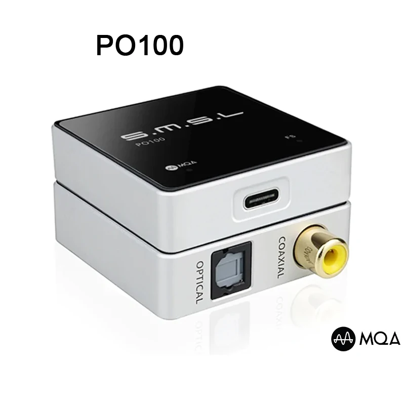 

SMSL PO100 2024 USB Digital Interface DAC MQA Audio Decoder TYPE-C Input OPT/COAX Output DSD DOP64 XMOS XU316 PC Phone Tablet