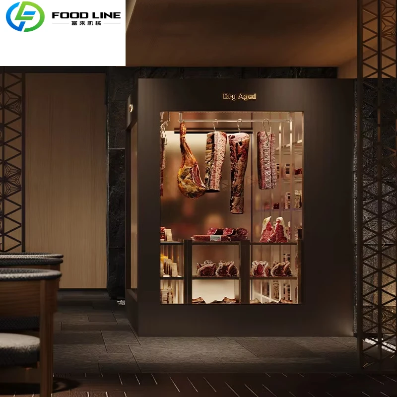 Customize Custom Design Beef Steak Meat Dry Aging Aged Cooler Refrigerator Fridge Glass Dry Dri Ager Room