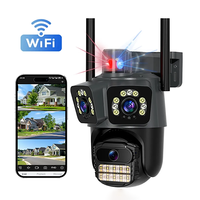 4K 9MP WiFi Camera Outdoor iCSee 10X Zoom Three Lens Security Camera IP PTZ AI Human Detection Security Protection Surveillance