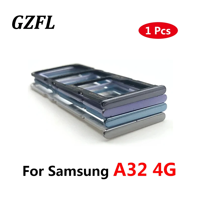 New For Samsung Galaxy A32 4G Dual Card SIM Card Tray Chip Slot Drawer Holder Adapter Accessories