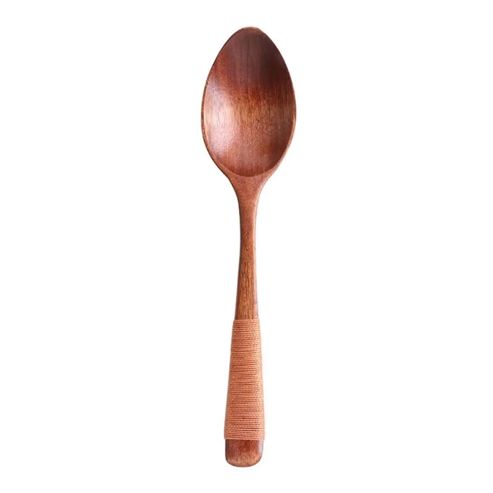 

Adults Mixing Wooden with Tied Line Elegant Eating Kitchen Utensil Cutlery Scoop Soup Spoons