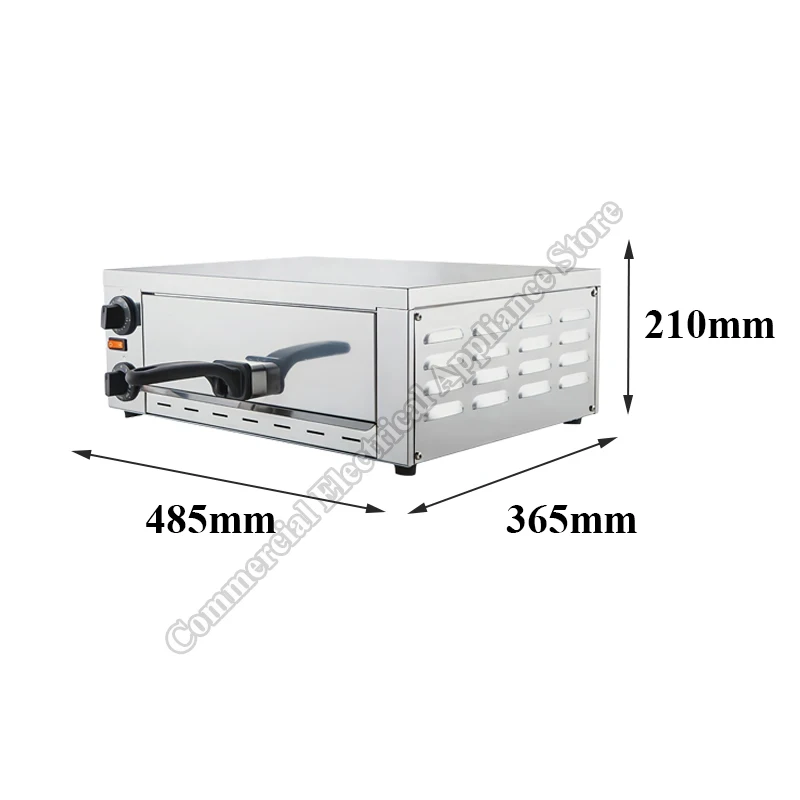 Pizza Oven 12-inch Commercial 1200W Portable Stainless Steel Toaster Baking Oven Electric Single-layer Pizza Oven