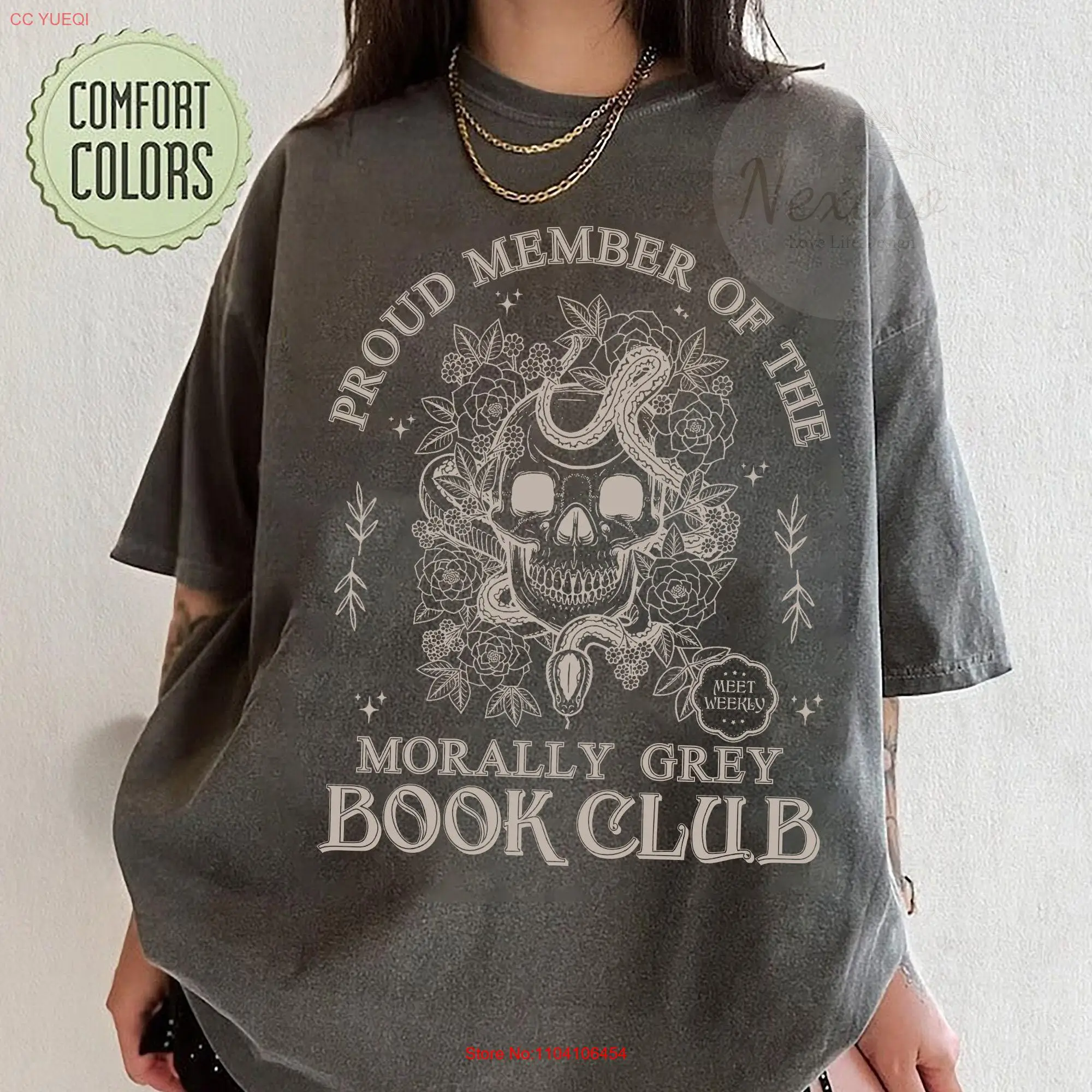 Bookish Merch Morally Grey Book Club T Shirt Lover Funny Reading Smut Reader Spicy Books Dark Romance Booktok