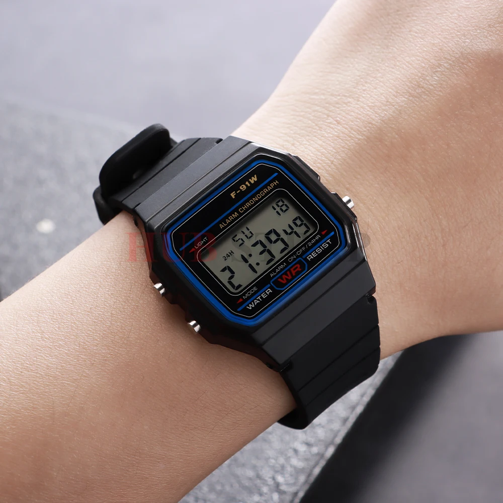 18mm Silicone Watch Strap for Casio F91W W800H SGW400 F-91W F84 F105/108 A158/168 AE1200 Waterproof Watchband Replace Bracelet image 4