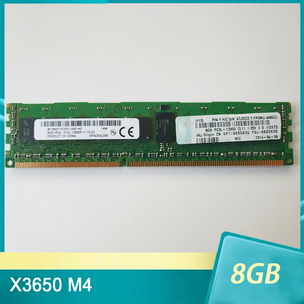 

For IBM RAM X3650 M4 8GB PC3L-12800 DRR3 1600 ECC REG 1RX4 00D5036 27J0222 00D5038 47J0222 Server Memory