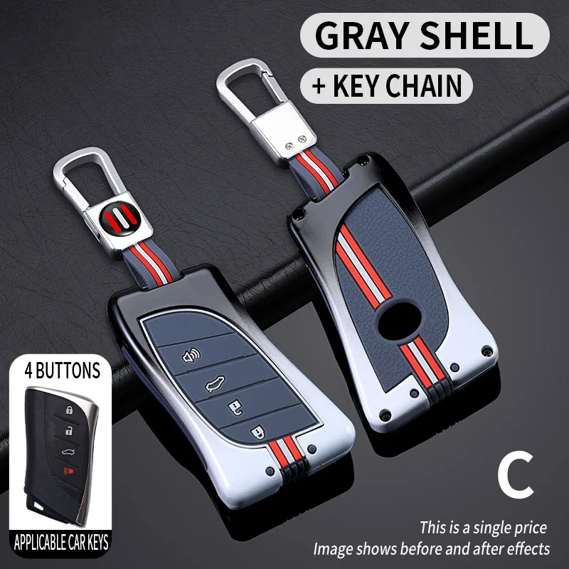 

For Lexus NX ES UX US RC LX GX IS RX 200 250h 350h LS 450h 260h 300h UX200 Metal Car Remote Key Case Cover Shell Fob Accessories