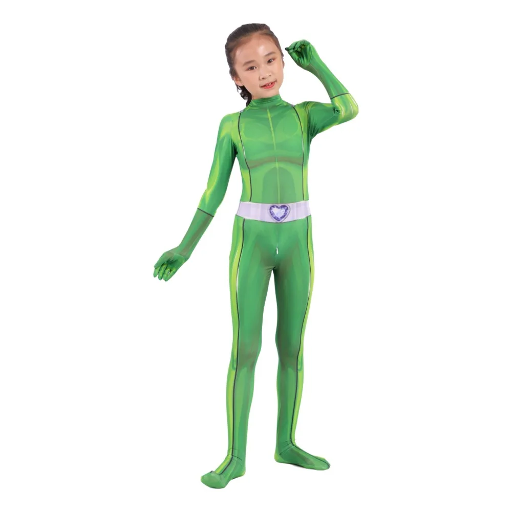 Total Spione Cosplay Bodysuit für Kinder Mädchen Anime Sam Alex Klee Nähen Overalls Halloween Samantha Simpson Alexa ndra Kostüm