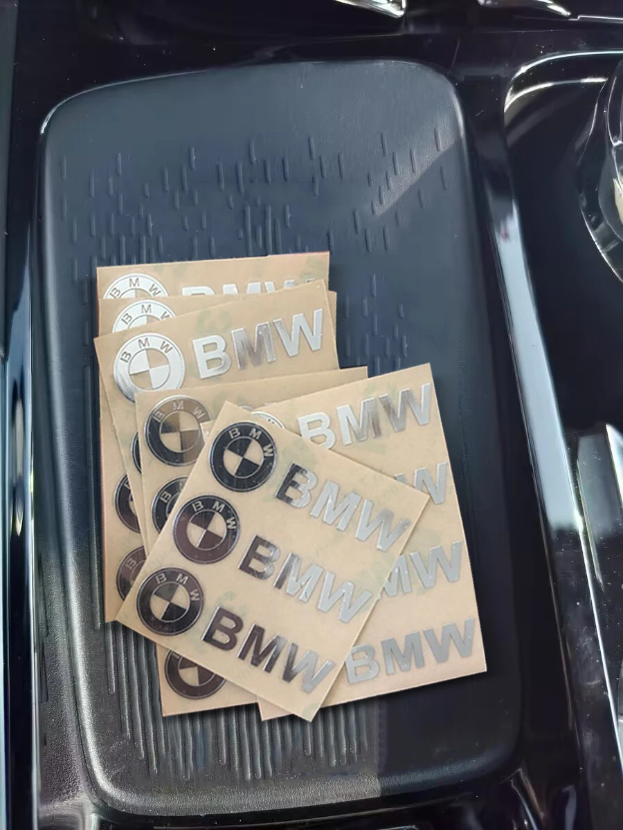 Creative Car Emblem Interior Sticker  For BMW E34 E46 E39 E38 E90 E60 E36 F30 F30 F10 E92 E38 E91 Dashboard Console Label Decals view 2