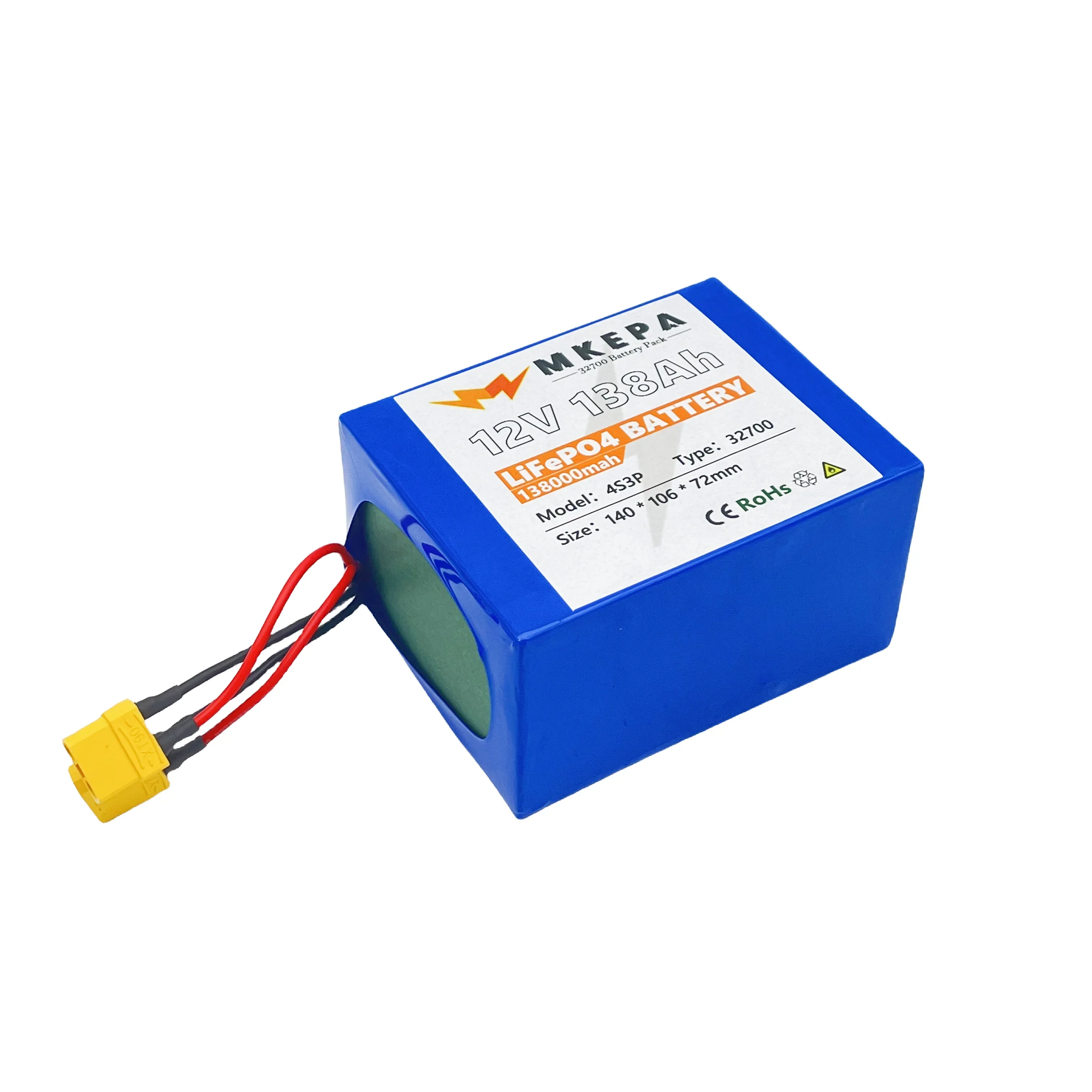 Brand new 32700 12V Lifepo4 high-power 138000mAh  battery pack, suitable for electric boats and uninterruptible power supplies