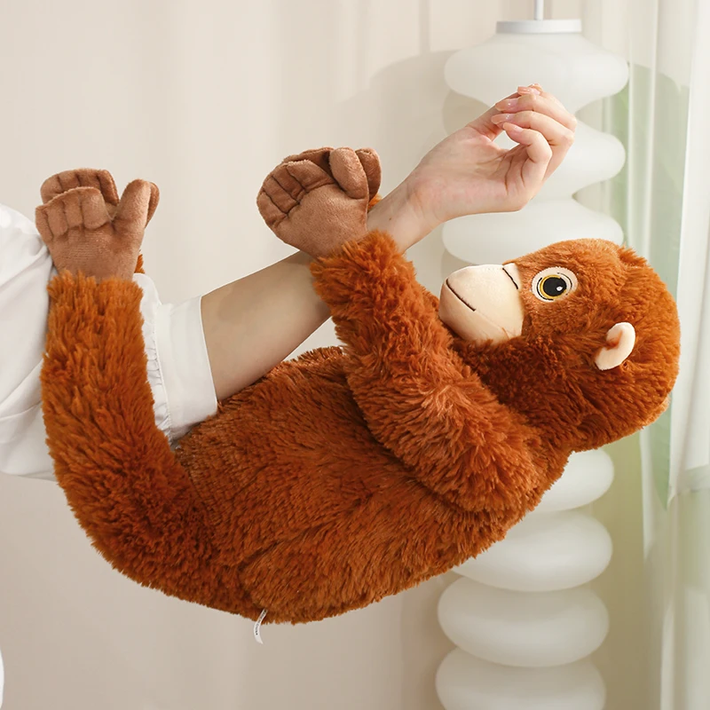 1pc Funny Orangutan Plush Toys Super Soft Stuffed Monkey Animals Plush Toys Cute Orangutan Backpack Shouldbag Doll Creative Gift