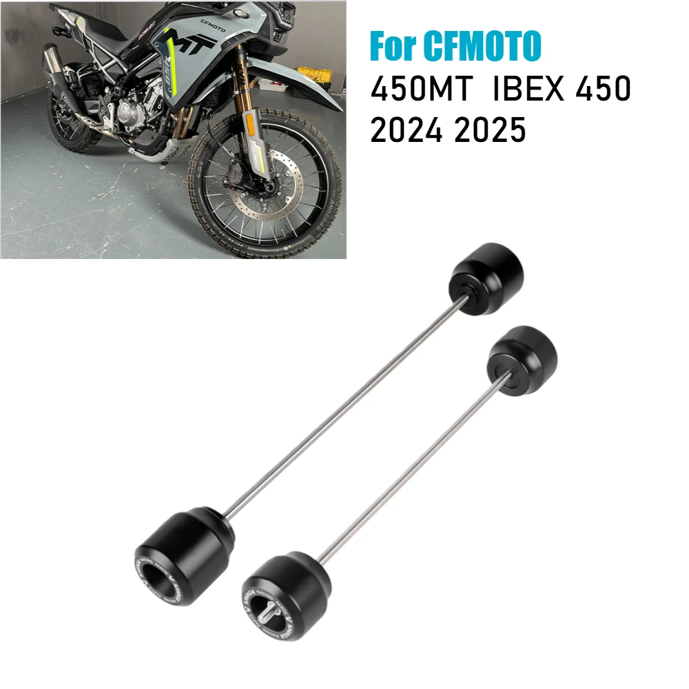 

Motorcycle Axle Sliders for CFMOTO 450MT 2024 2025 CF-MOTO IBEX 450 MT Front Wheel Fork Rear Swingarm Spindle Slider Protection
