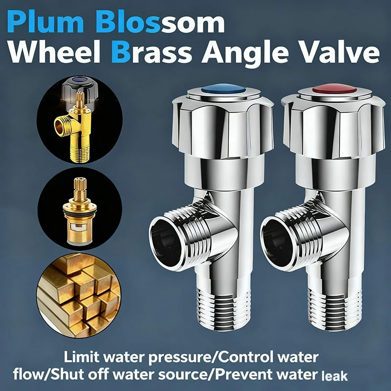 Angle Valve Toilet Copper Valves Sink Tap Hot Cold Water Switch For Bathroom Kitchen Water Heater Faucet Accessories
