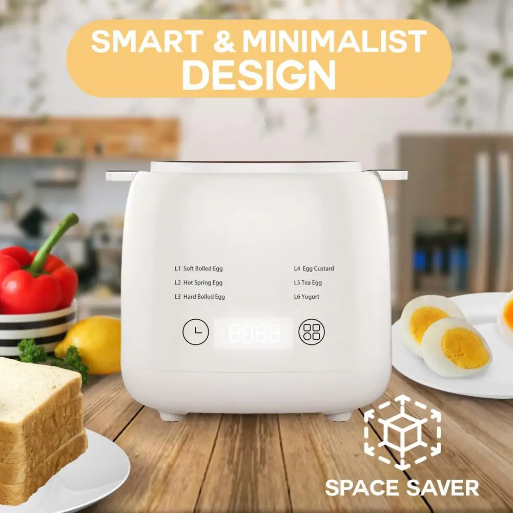 Quick Egg Cooker 6-in-1 Rapid Egg Boiler Cooker with Auto Shut-off Touch Screen Electric Egg Maker Food Grade Bpa Free Kitchen