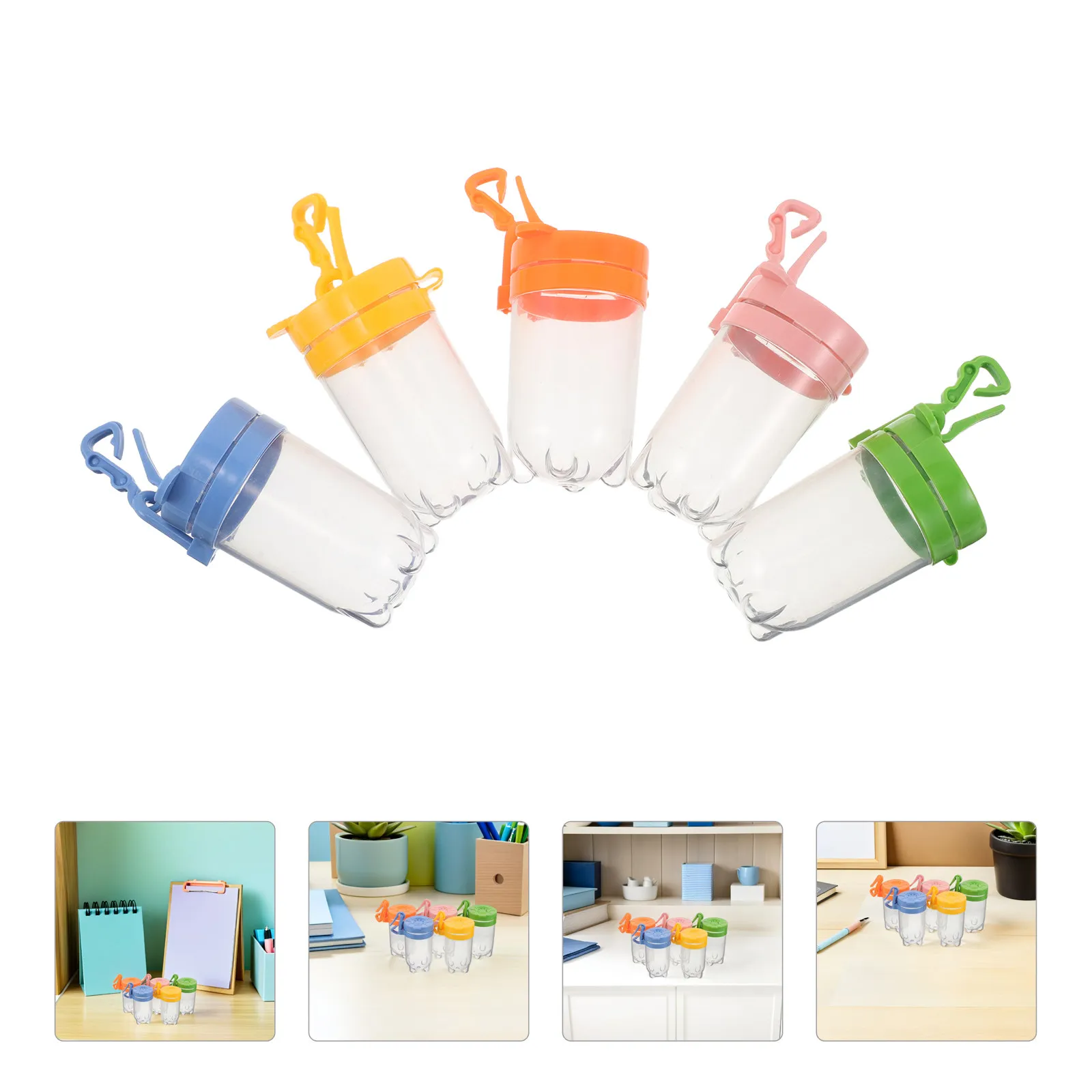 

10Pcs Clear Insect Observation Jars Plastic Flip Lid Portable Bug Viewer Easy Catch Outdoor Exploration Specimen Collection Box