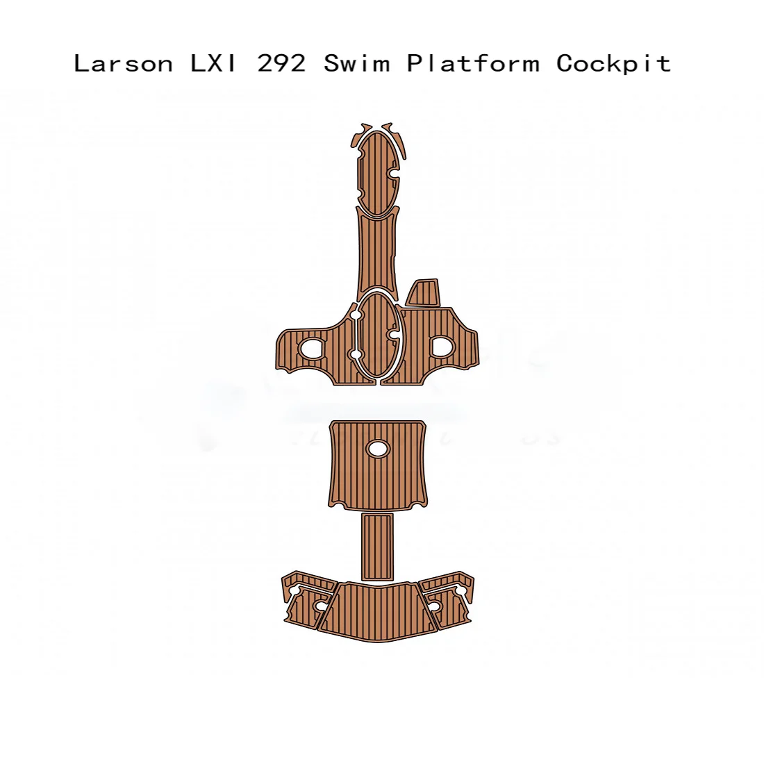 

Larson LXI 292 Swim Platform Cockpit Boat EVA Faux Teak Deck Floor Pad