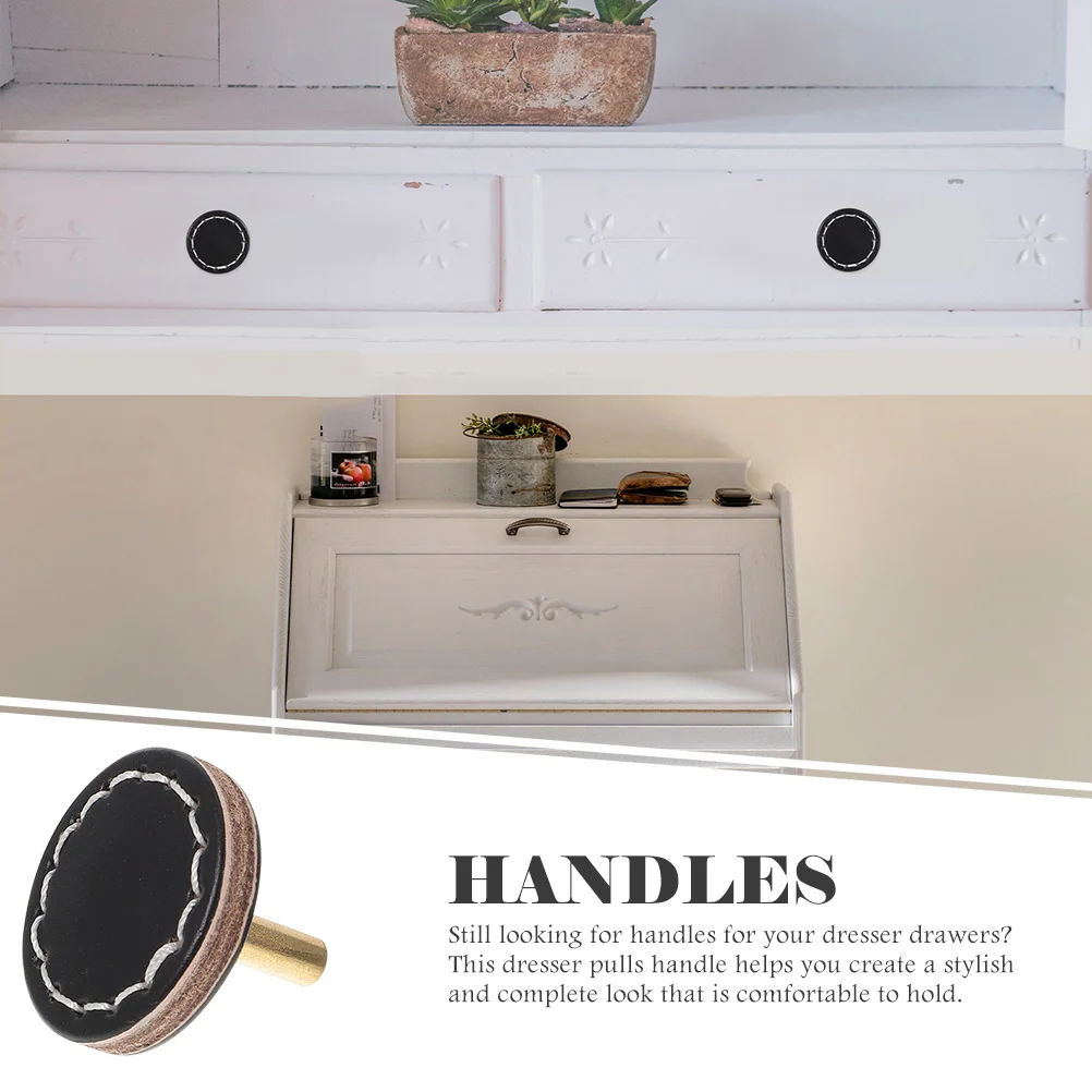 

2Pcs Cabinet Drawer Pulls Handles Round Design Easy Install for Dressers Kitchen Home Furniture Dresser Drawers Knobs