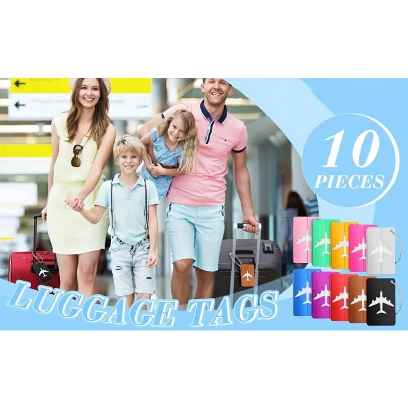 5PCS Langlebige Aluminium Gepäckanhänger Mode Anti-Diebstahl Stahlring Design Gepäck Identifikation Flugzeug Check-in Sling Tag – Detail 5