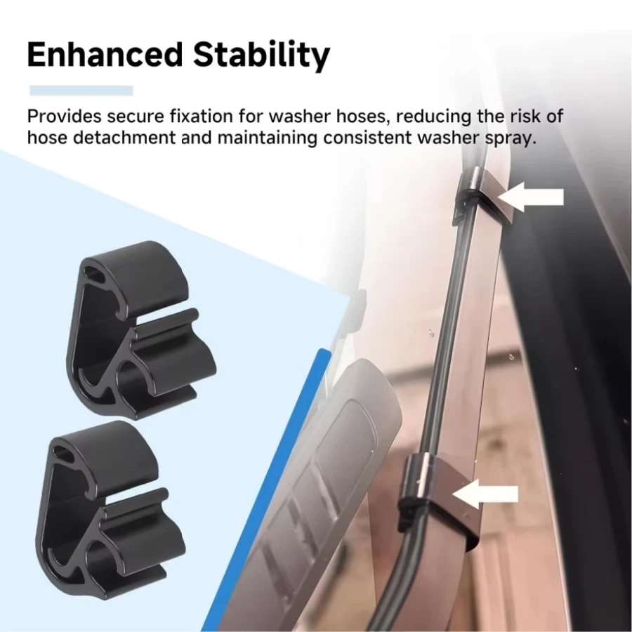 4PCS Washer Hose Retention Clips Windshield Wiper For Tesla Model 3 Y Highland Juniper 2017-2025 Wiper Arm Spray Pipe Tube Hold