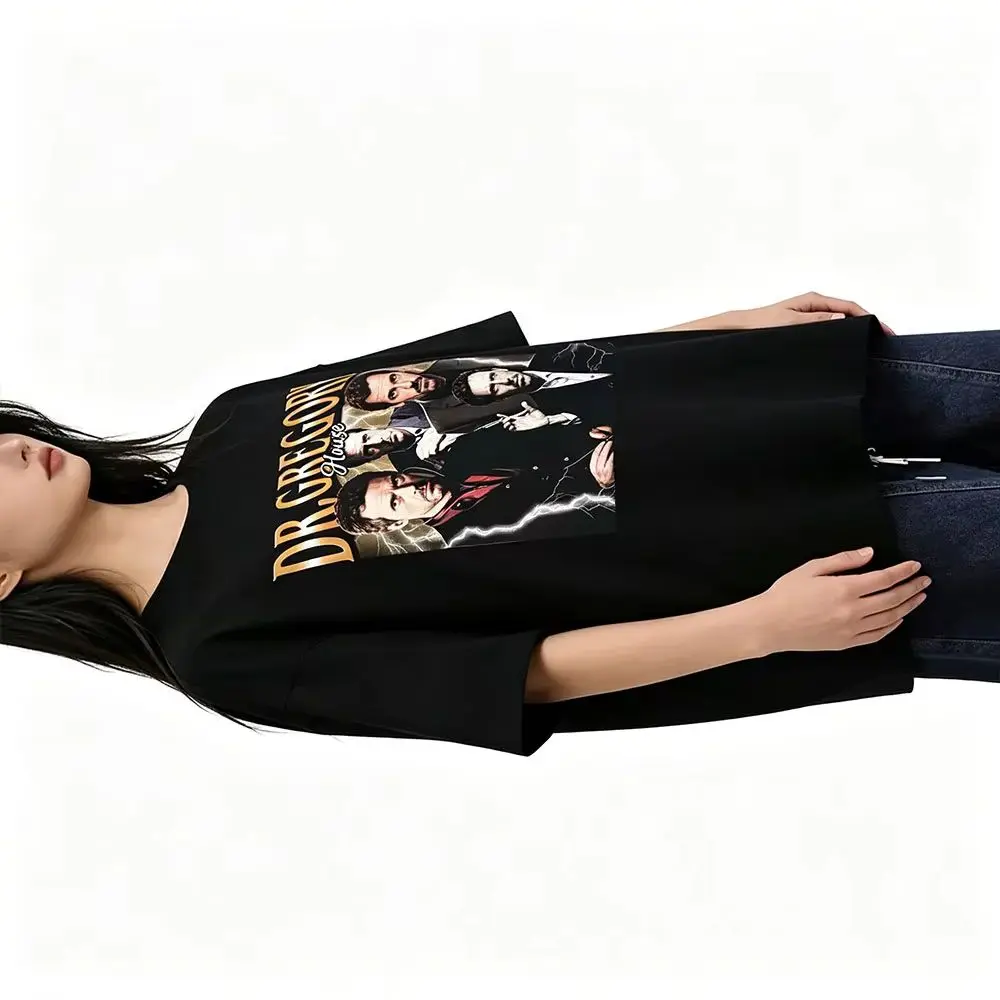 Dr Gregory House MD Graphic T-shirt Men Women Casual Funny Vintage T-shirts Male 100% Pure Cotton Oversized Short Sleeve T Shirt