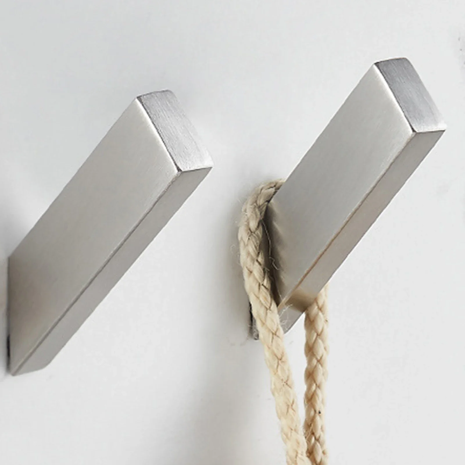 1pc 스테인레스 스틸 후크 크리 에이 티브 Cuboid 옷걸이 간단한 기하학 스타일 블랙 실버 교수형 수건 코트 모자 가방 키 홈 스토리지