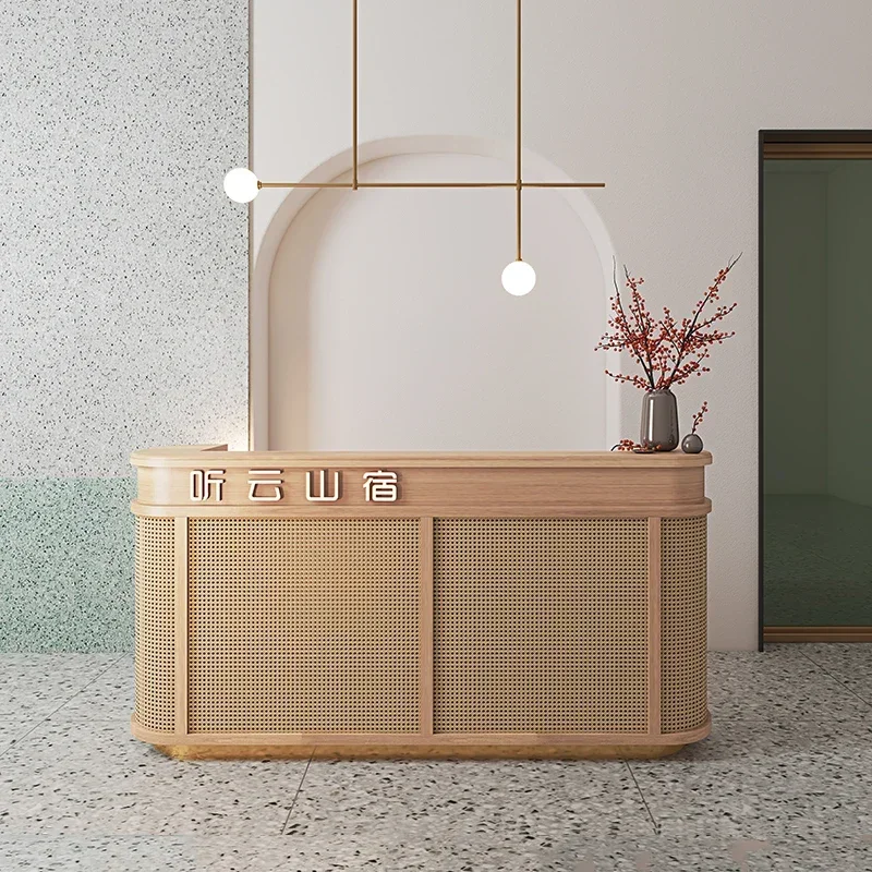 

European Luxury Office Reception Desk Modern Advisory Bar Counter Shop Reception Desk Minimalist Mostrador Postmodern Furniture