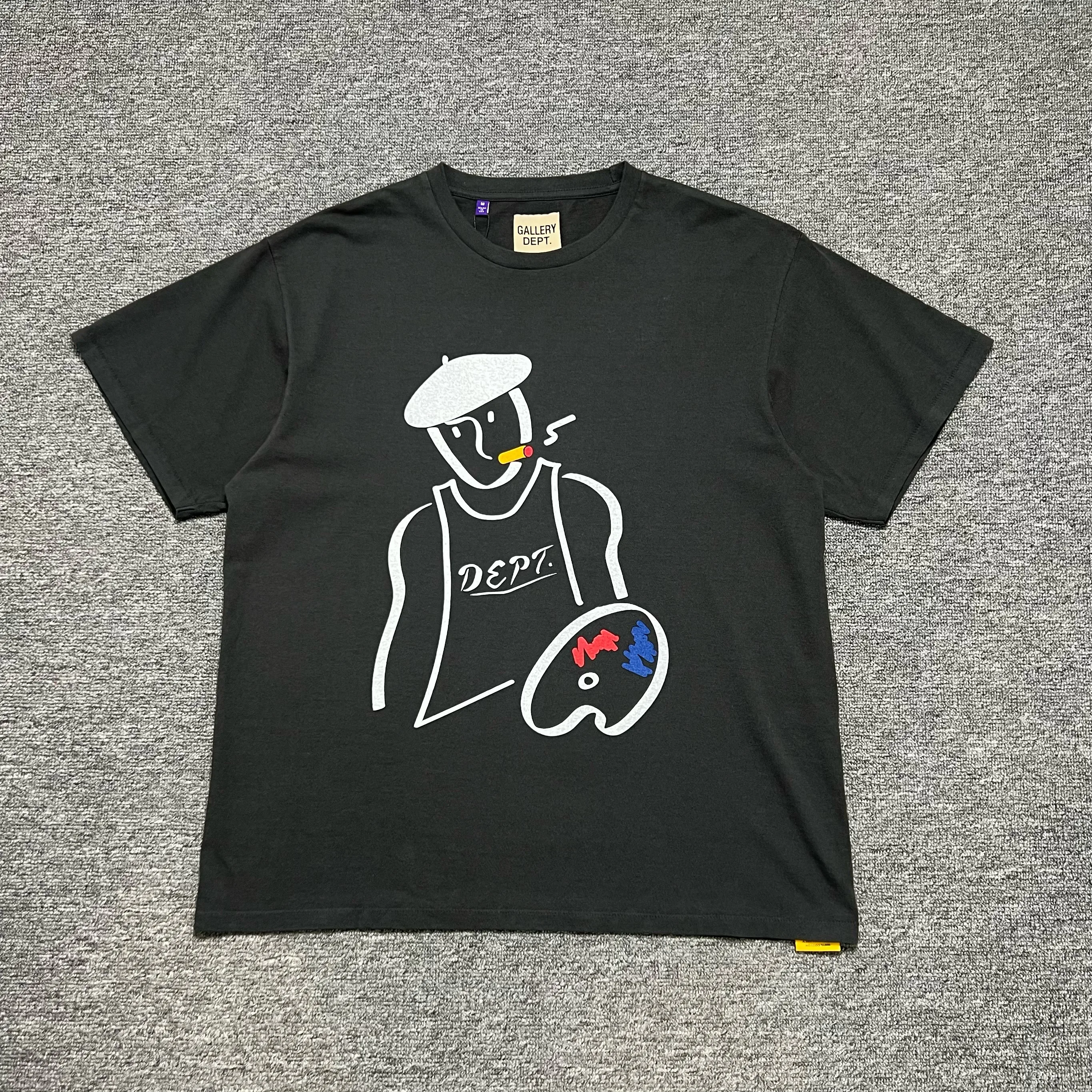 

Мужская свободная футболка с принтом художника, повседневная, хлопковая, антибактериальная, летняя, модная, с круглым вырезом, молодежная одежда